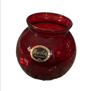 ANCHOR GLASS ROYAL RUBY VASE/ DISH /